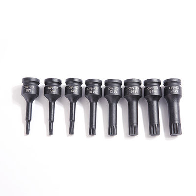 強い耐久性 8 pcs CR-MO M5 ハンド電気ツールのためのヘックスサイズインパクトソケットセット