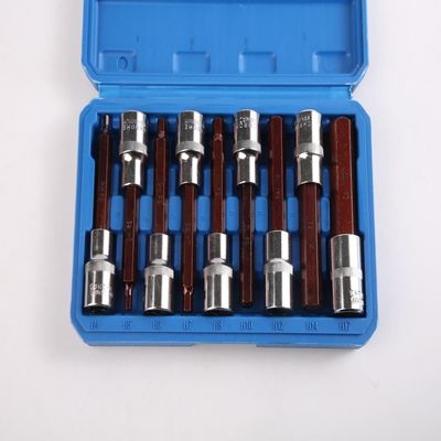 H型 100MM 9pcs 固い安定したビットソケットセット 手の電子ツール