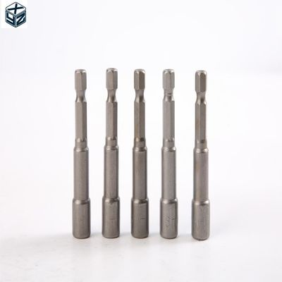 6mm*65mm*5PC CRV素材 6.35 精密な緊縮のための六角磁性ナッツドライバーセット