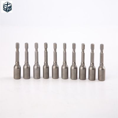 自然仕上げ CRV素材 6.35 六角 10mm*48mm*10PC 強い磁気ナッツドライバーセット