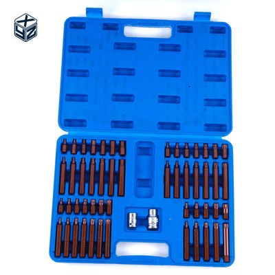 S2合金鋼精密加工 54pcs プラスチックボックスビットセット 3/8インチドライブサイズ