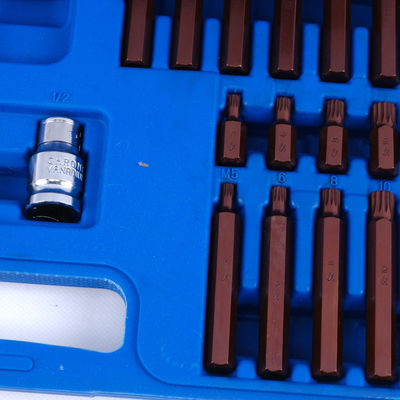 S2合金鋼精密加工 54pcs プラスチックボックスビットセット 3/8インチドライブサイズ