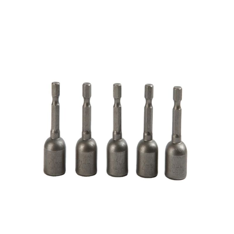12mm*48mm*5PC CRV磁気 Nbutドライバーセット 自然仕上げと1/4インチドライブサイズ
