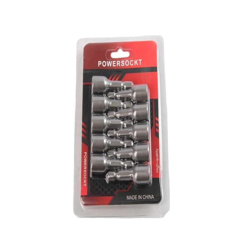 6.35 ヘクサゴン 8mm*42mm*10PC CRV 磁気ナッツ ドライバ セット 強力な磁気特性