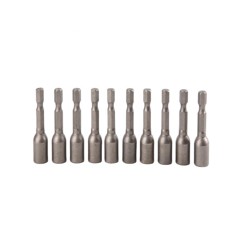 1/4インチ ドライブサイズ CRV 素材 6.35 ヘクサゴン 9mm*42mm*10PC 強力な磁気ナッツドライバーセット